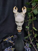 Zodiac Ceramic Wine Corks - CANCER - White, grey and gold color