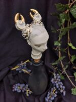 Zodiac Ceramic Wine Corks - CANCER - Light blue, white and gold color - Image 4