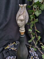 Zodiac Ceramic Wine Corks - GEMINI - Light blue, white and gold color