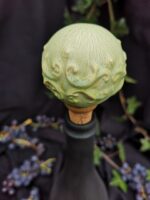 Round Elegance Wine Cork - Matte light green color