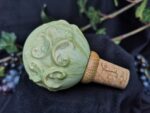 Round Elegance Wine Cork - Matte light green color - Image 3