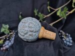 Round Elegance Wine Cork - Matte greyish blue color - Image 3