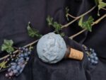 Round Elegance Wine Cork - Matte greyish blue color - Image 3
