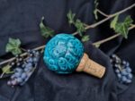Round Elegance Wine Cork - Turquoise color - Image 3
