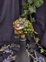 The Vineyard Charm: Wine Cork Shaped like a Grape - Mossy green color - Image 3