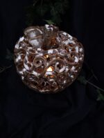 Apple-Shaped Candle Holder - Bronze color - Image 3