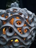 Apple-Shaped Candle Holder - Blueish grey - Image 3