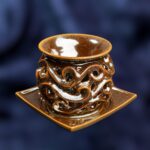 Ceramic Oil Burner for Fragrance Oils - Bronze color - Image 6