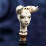 Zodiac Ceramic Wine Corks - TAURUS - White, pearly white and gold