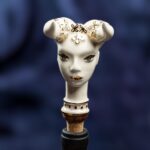 Zodiac Ceramic Wine Corks - TAURUS - White, pearly white and gold - Image 3