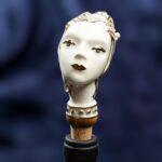 Zodiac Ceramic Wine Corks - VIRGO - Grey, white and gold color - Image 4