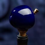 Apple Inspired Ceramic Wine Cork - Deep blue color - Image 3