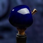 Apple Inspired Ceramic Wine Cork - Deep blue color - Image 4