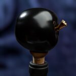 Apple Inspired Ceramic Wine Cork - Black color - Image 5