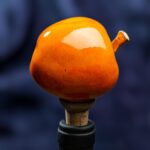 Apple Inspired Ceramic Wine Cork - Orange color - Image 2