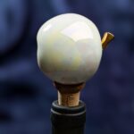 Apple Inspired Ceramic Wine Cork - Pearl color - Image 3