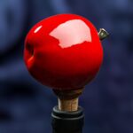 Apple Inspired Ceramic Wine Cork - Red color