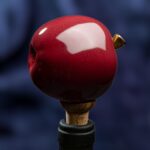 Apple Inspired Ceramic Wine Cork - Rich red color - Image 2