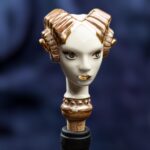 Zodiac Ceramic Wine Corks - ARIES - White, brown and gold color - Image 2