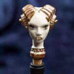 Zodiac Ceramic Wine Corks - ARIES - White, brown and gold color - Image 3