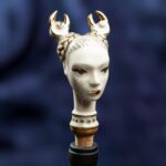 Zodiac Ceramic Wine Corks - CANCER - White, grey and gold color - Image 4