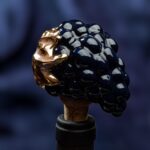 The Vineyard Charm: Wine Cork Shaped like a Grape - Dark blue color - Image 5