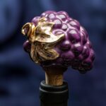 The Vineyard Charm: Wine Cork Shaped like a Grape - Purple color - Image 2